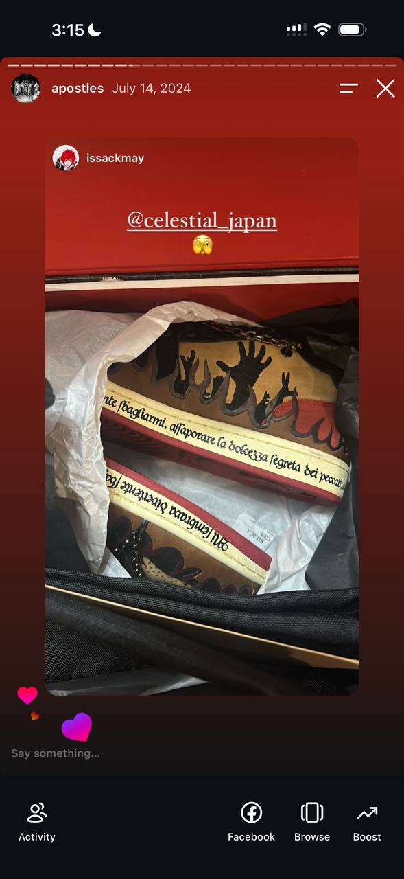 Inferno inside its physical packaging · shared by @issackmay