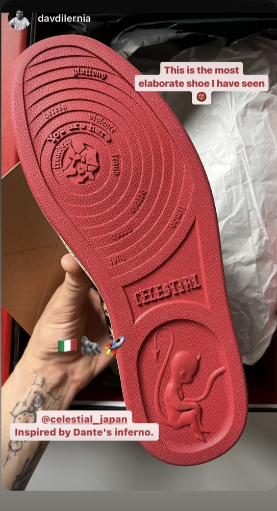 Original evidence for This is the most elaborate shoe I have seen